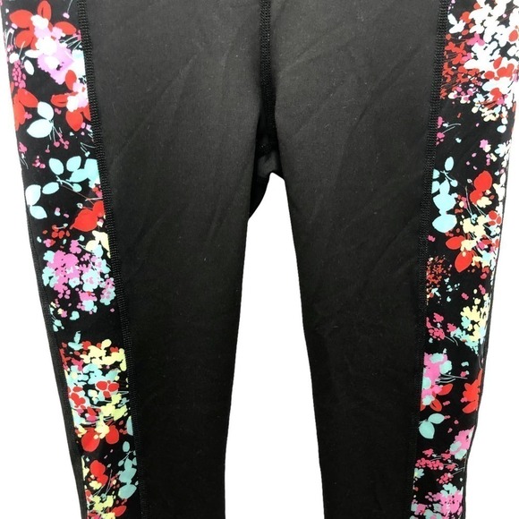 Anthropologie Daily Practice NWT Sofia Leggings Black & Colorful Floral … - Picture 5 of 10